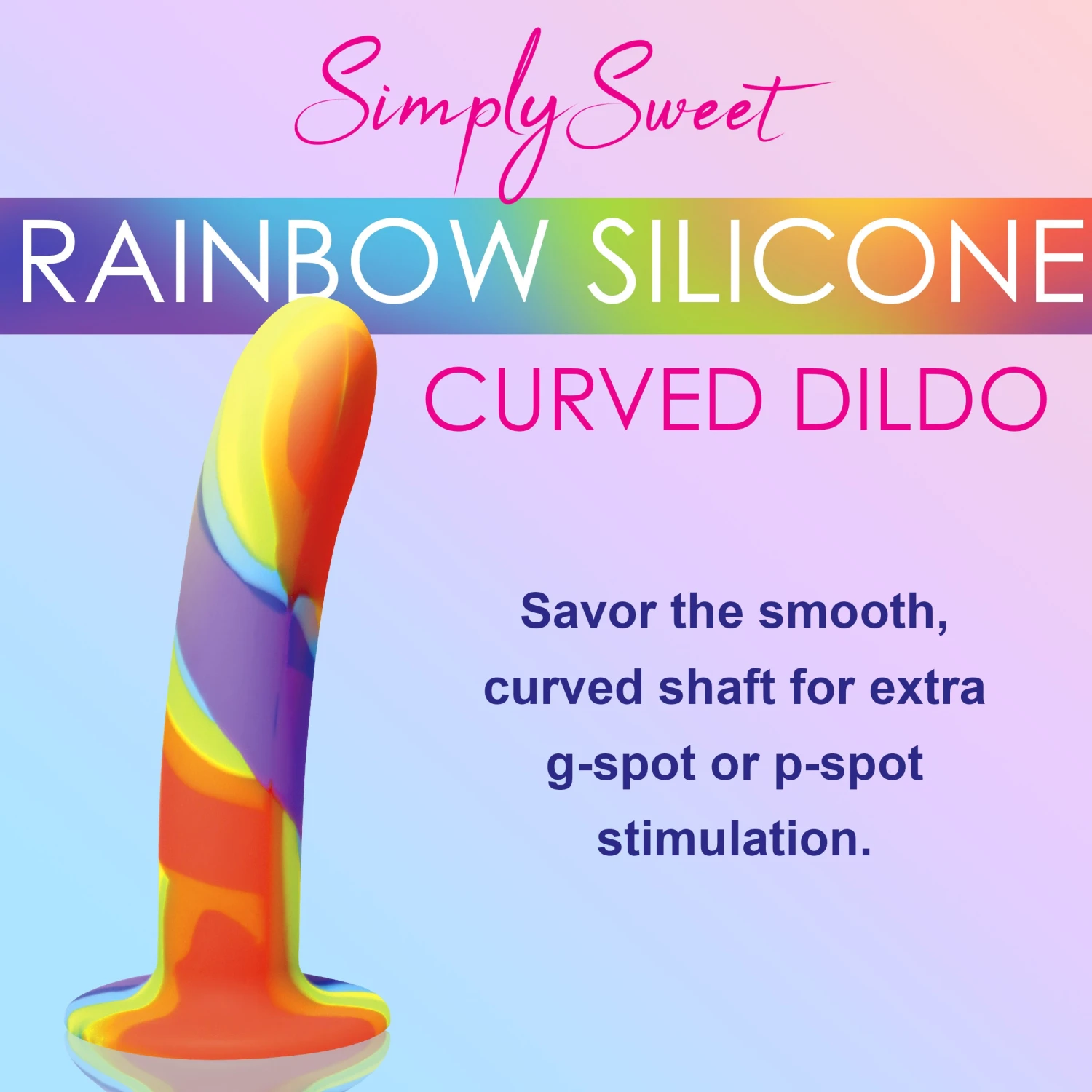 Rainbow Silicone Dildo 2 Rainbow Silicone Dildo - Image 2