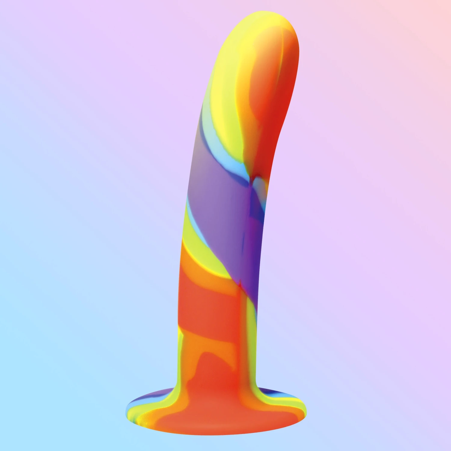 Rainbow Silicone Dildo 1 Rainbow Silicone Dildo