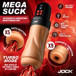 JOCK Advanced Mega Suck Sucking & Vibrating Masturbator 7 JOCK Advanced Mega Suck Sucking & Vibrating Masturbator -Boyz Shop CN1002 01
