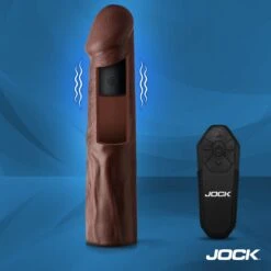 Enhancers Vibrating 1.5" Realistic Penis Extension -Boyz Shop CN1019 DARK MAIN STD