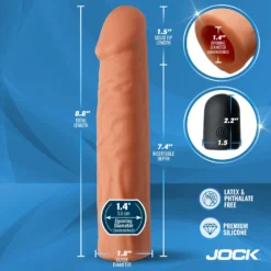 Enhancers Vibrating 1.5" Realistic Penis Extension -Boyz Shop CN1019 MED 03