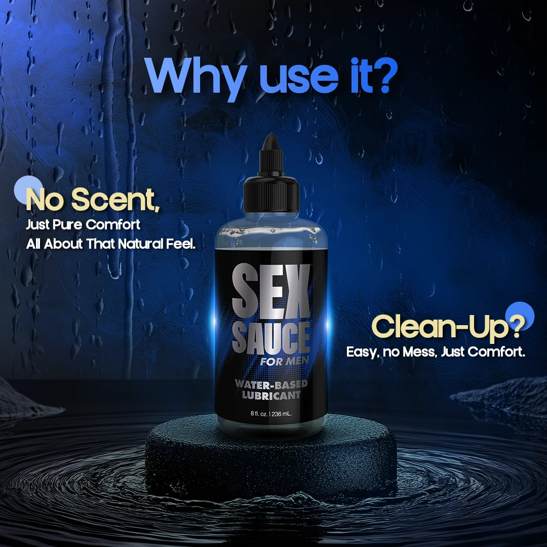 8oz Sex Sauce For Men Water-Based Lubricant 3 8oz Sex Sauce For Men Water-Based Lubricant - Image 3