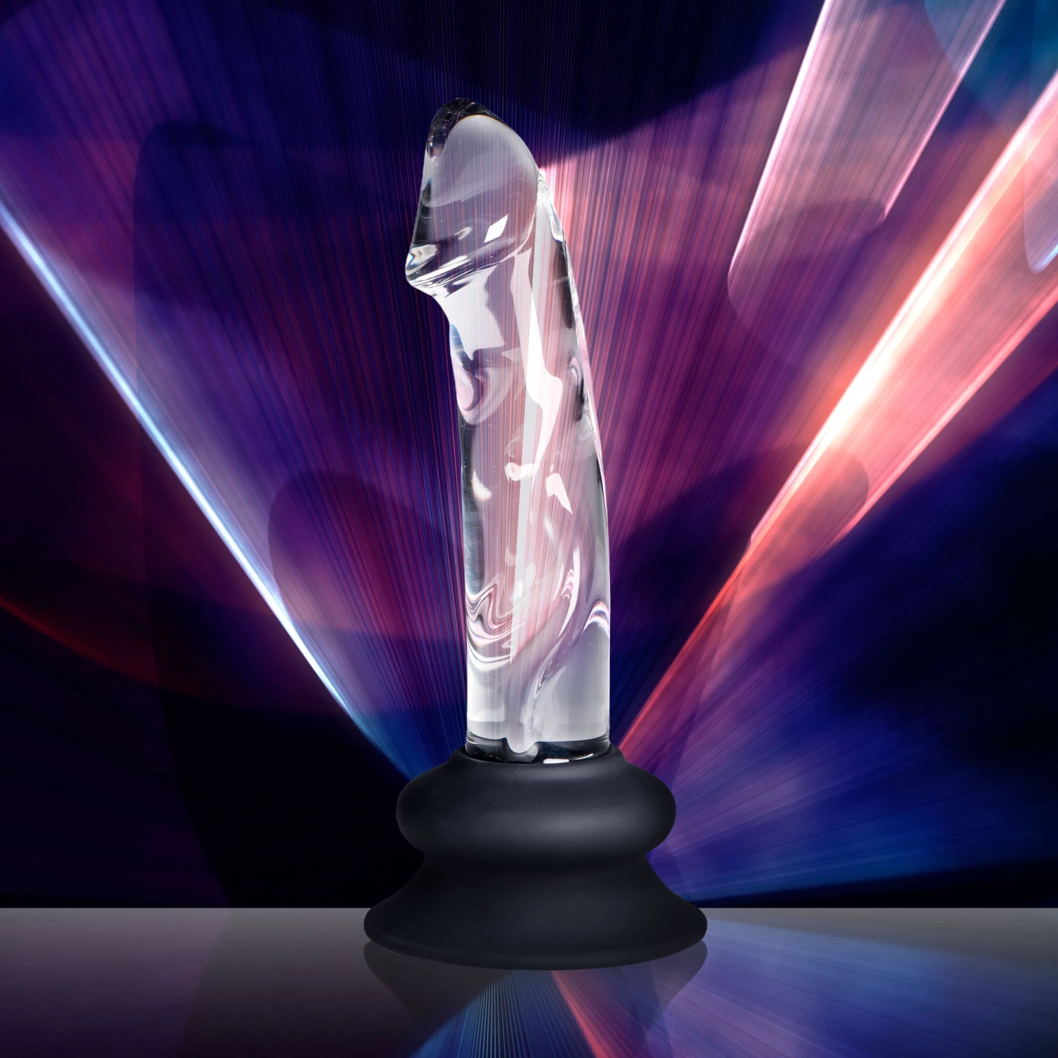 Glass Dildo With Silicone Base 1 Glass Dildo With Silicone Base