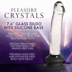 Glass Dildo With Silicone Base 16 Glass Dildo With Silicone Base -Boyz Shop PH799 01