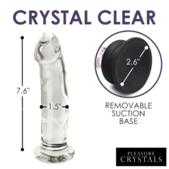 Glass Dildo With Silicone Base 21 Glass Dildo With Silicone Base -Boyz Shop PH799 03