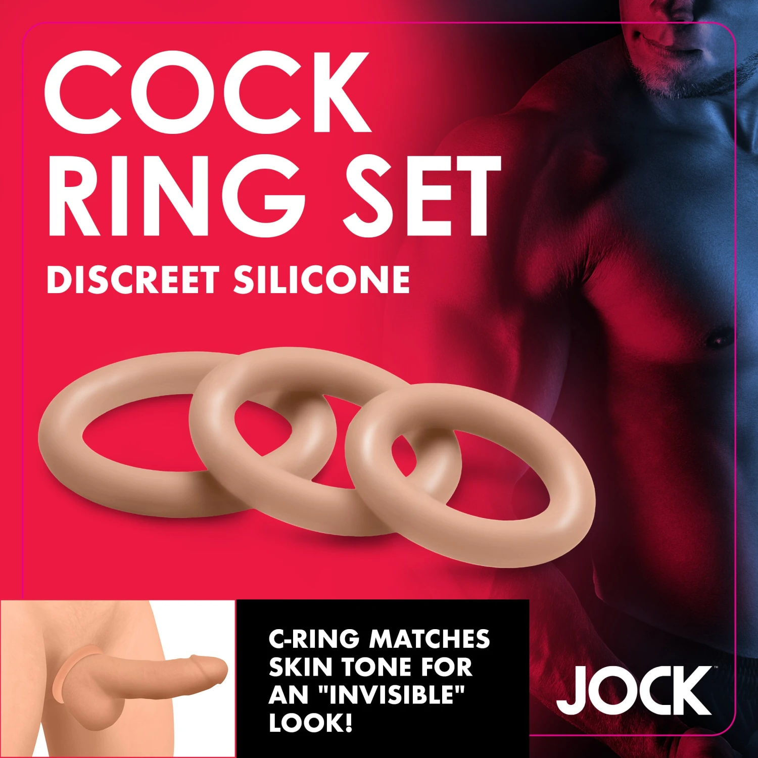 Discreet Silicone Cock Ring Set 2 Discreet Silicone Cock Ring Set - Image 2
