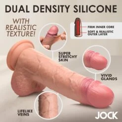 JOCK Real Skin Silicone Dildo W/ Balls -Boyz Shop PH923 01