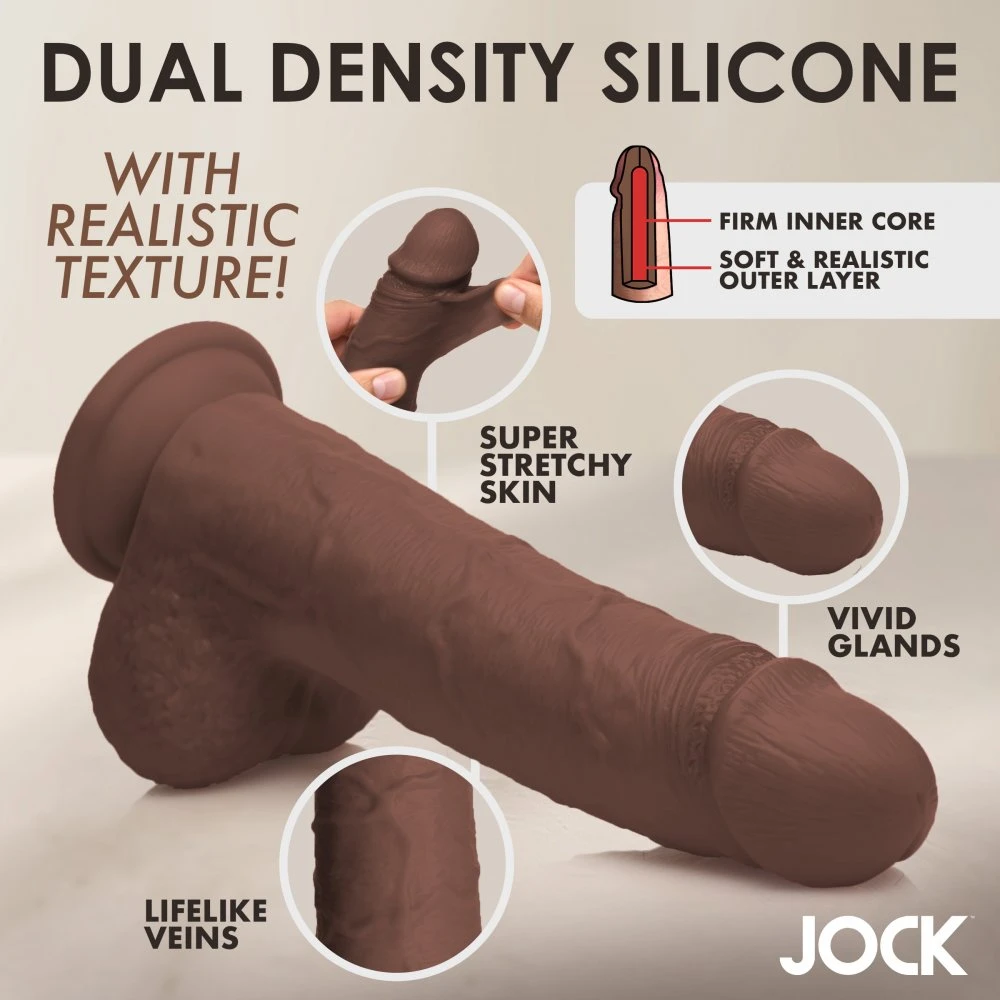 10 Inch Real Skin Silicone Dildo With Balls 2 10 Inch Real Skin Silicone Dildo With Balls - Image 2