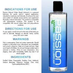 Passion Natural Water-Based Lube 11 Passion Natural Water-Based Lube -Boyz Shop PL100 10oz 03