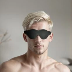 Strict Leather Black Fleece Lined Blindfold