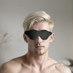 Strict Leather Black Fleece Lined Blindfold