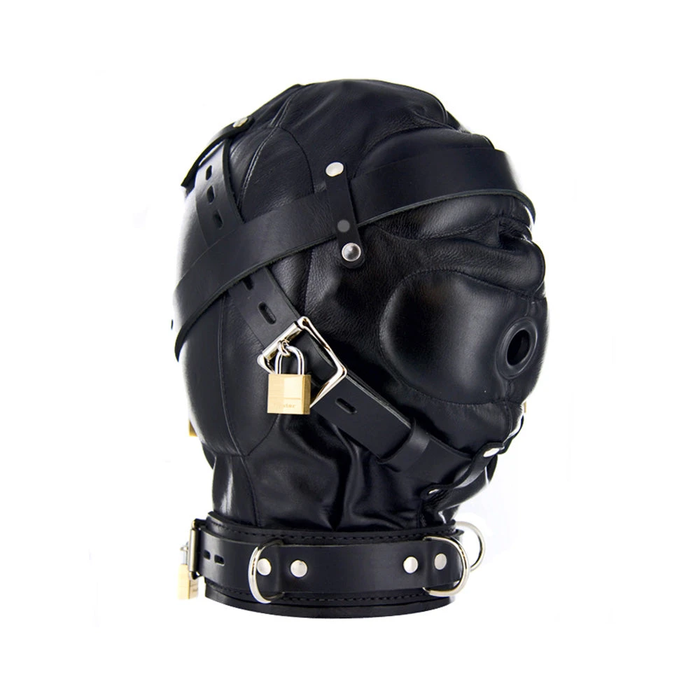 Premium Total Sensory Deprivation Leather Hood 2 Premium Total Sensory Deprivation Leather Hood - Image 2