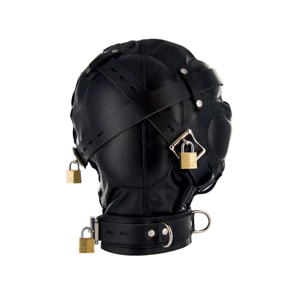 Premium Total Sensory Deprivation Leather Hood 3 Premium Total Sensory Deprivation Leather Hood - Image 3