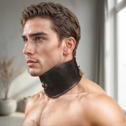 Leather Locking Posture Collar