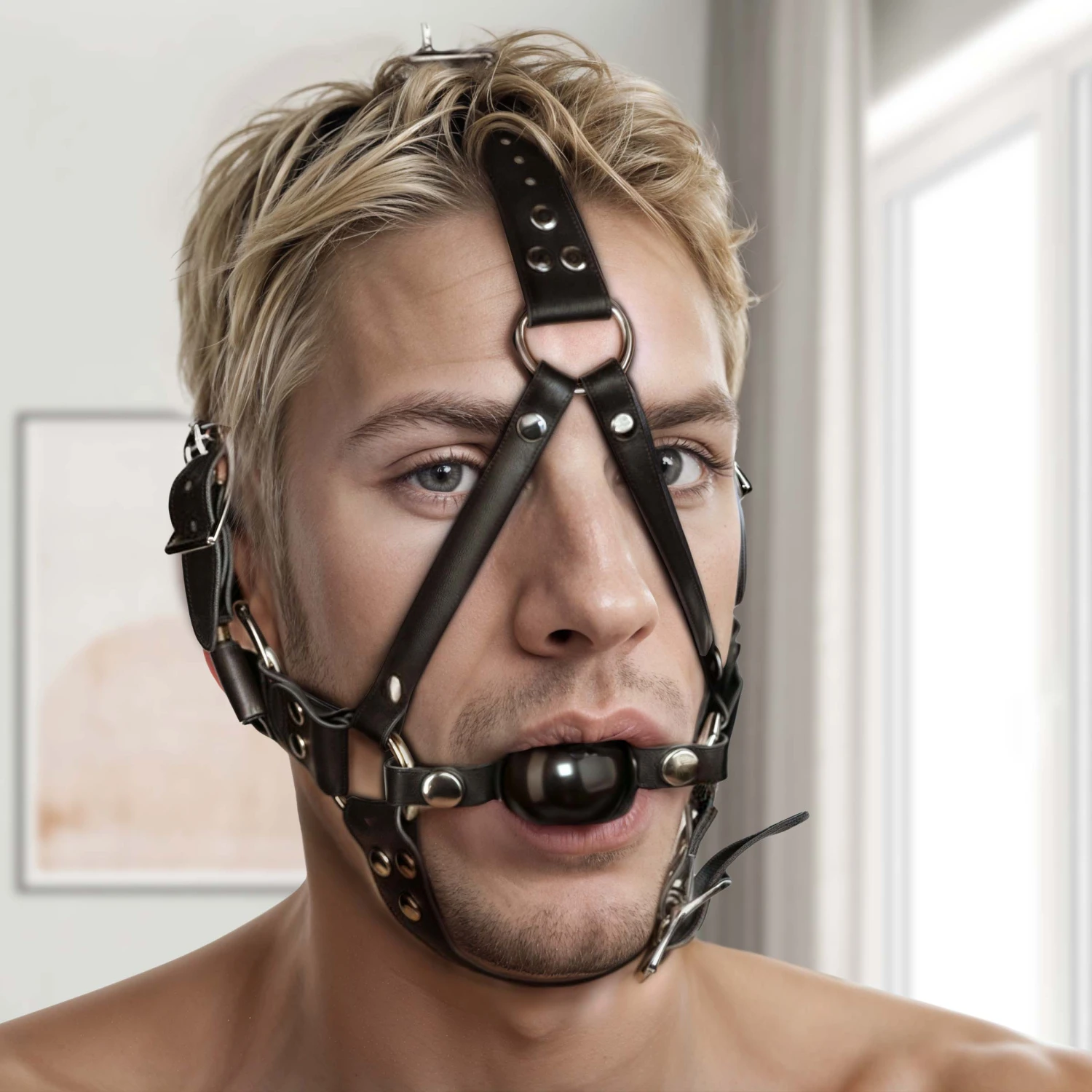 Strict Leather Ball Gag Harness 1 Strict Leather Ball Gag Harness