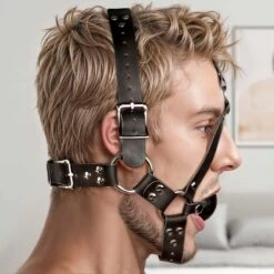 Strict Leather Ball Gag Harness 5 Strict Leather Ball Gag Harness -Boyz Shop VF891 Ai Model 03