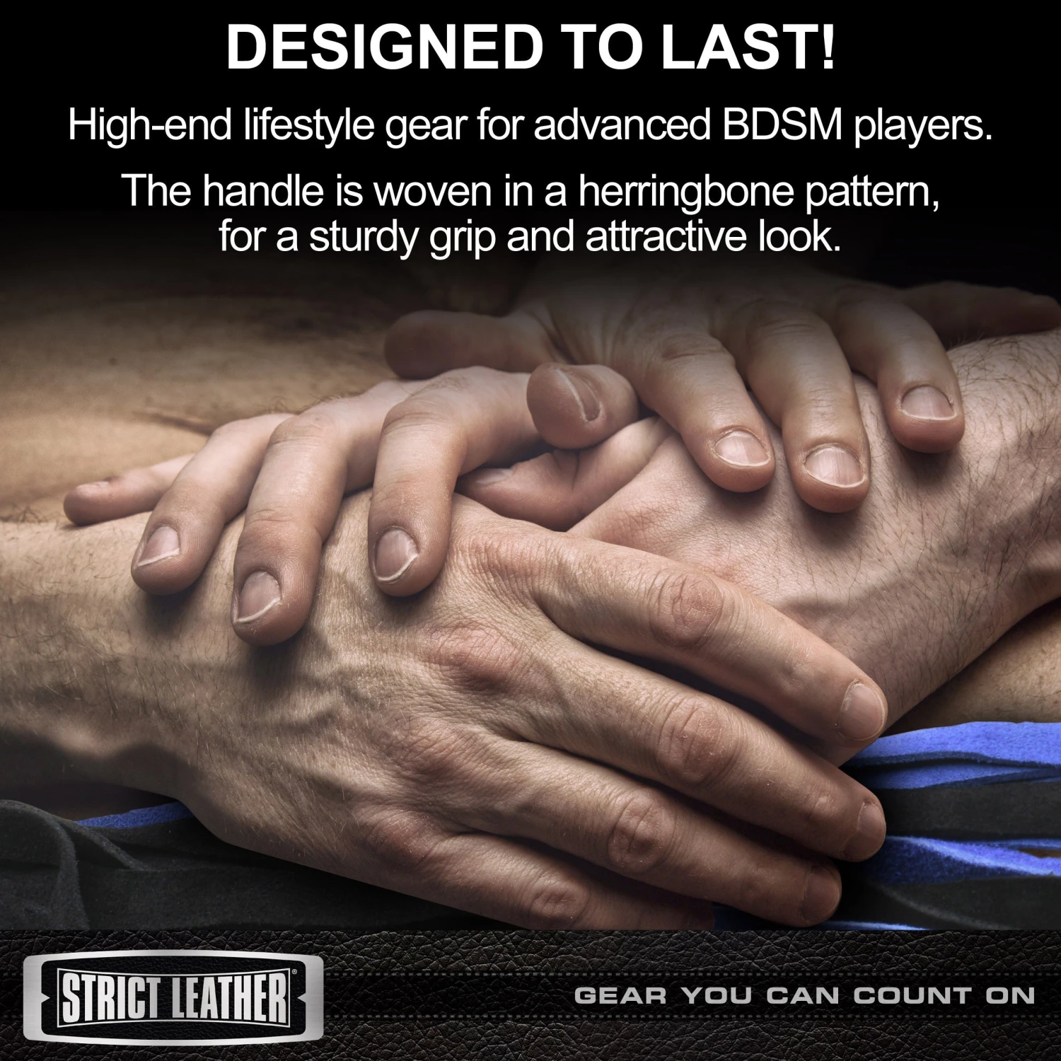 Suede Black And Blue Flogger 6 Suede Black And Blue Flogger - Image 6