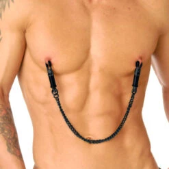 Master Series Black Deluxe Adjustable Nipple Clamps