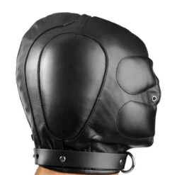 Padded Leather Hood -Boyz Shop ac331 side cropped