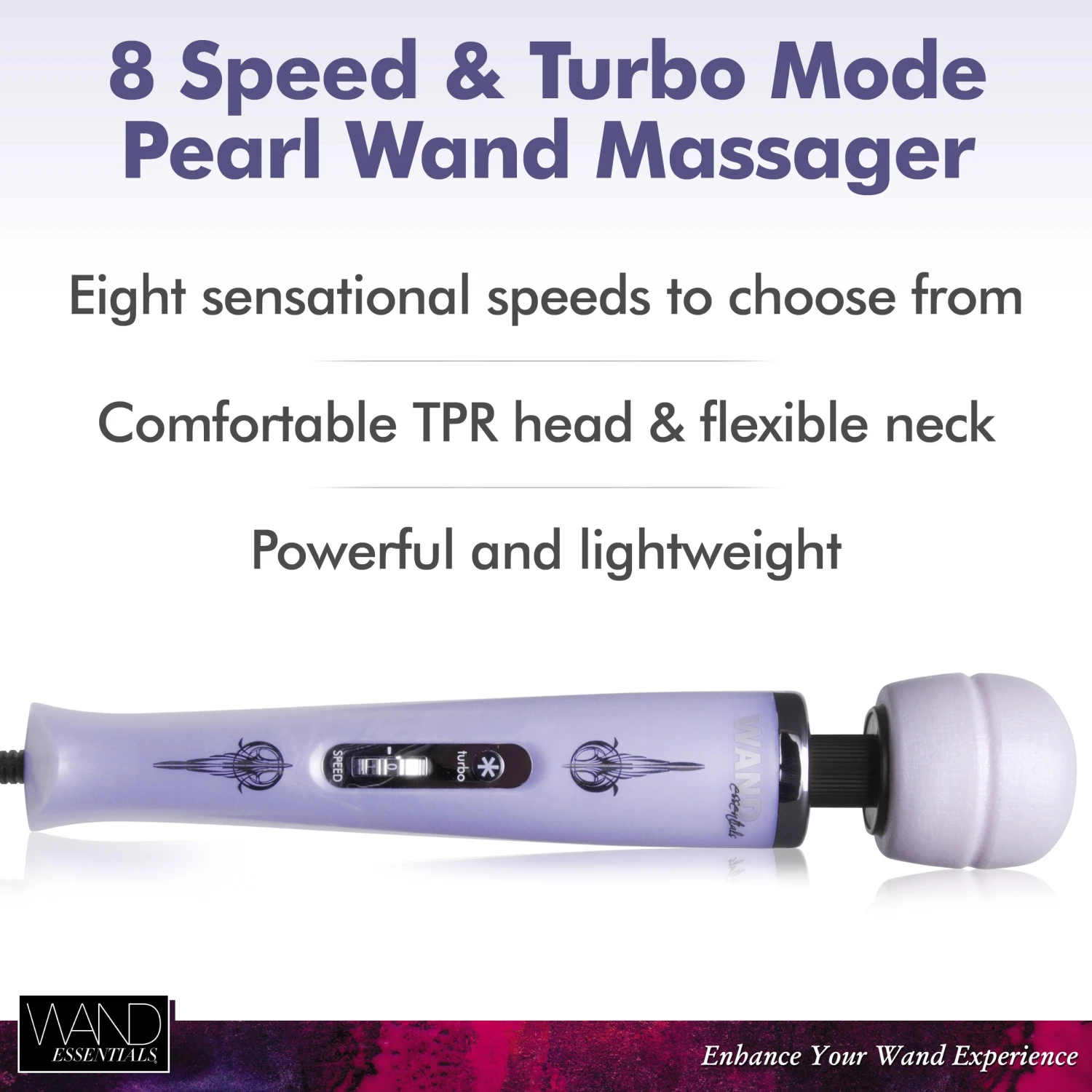 8-Speed Turbo Pearl Wand Massager 2 8-Speed Turbo Pearl Wand Massager - Image 2