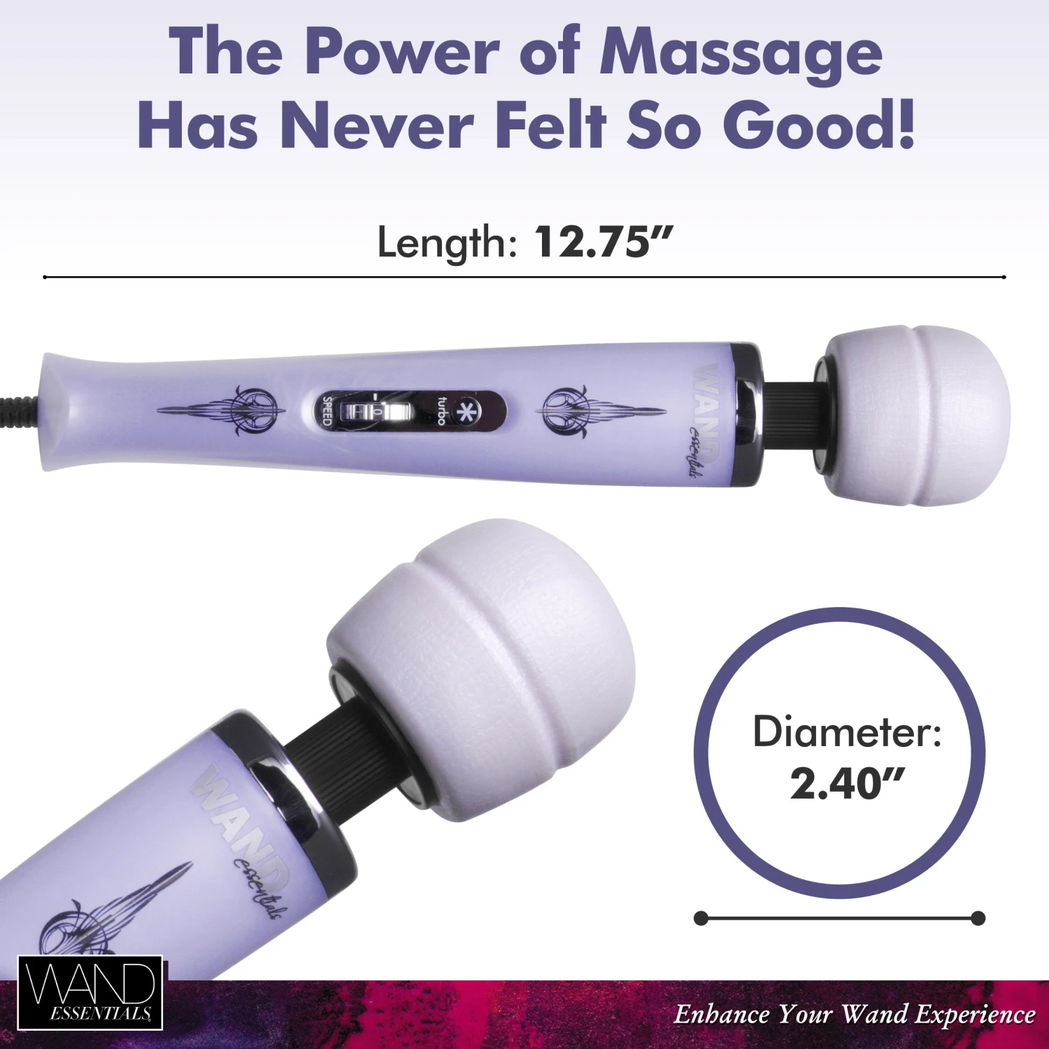 8-Speed Turbo Pearl Wand Massager 3 8-Speed Turbo Pearl Wand Massager - Image 3