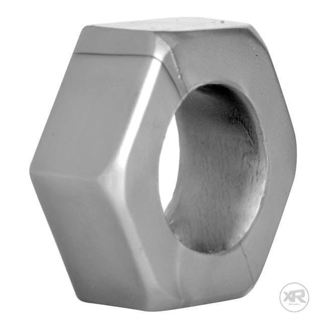 Master Series Silver Hex Cock Ring And Ball Stretcher 2 Master Series Silver Hex Cock Ring And Ball Stretcher - Image 2