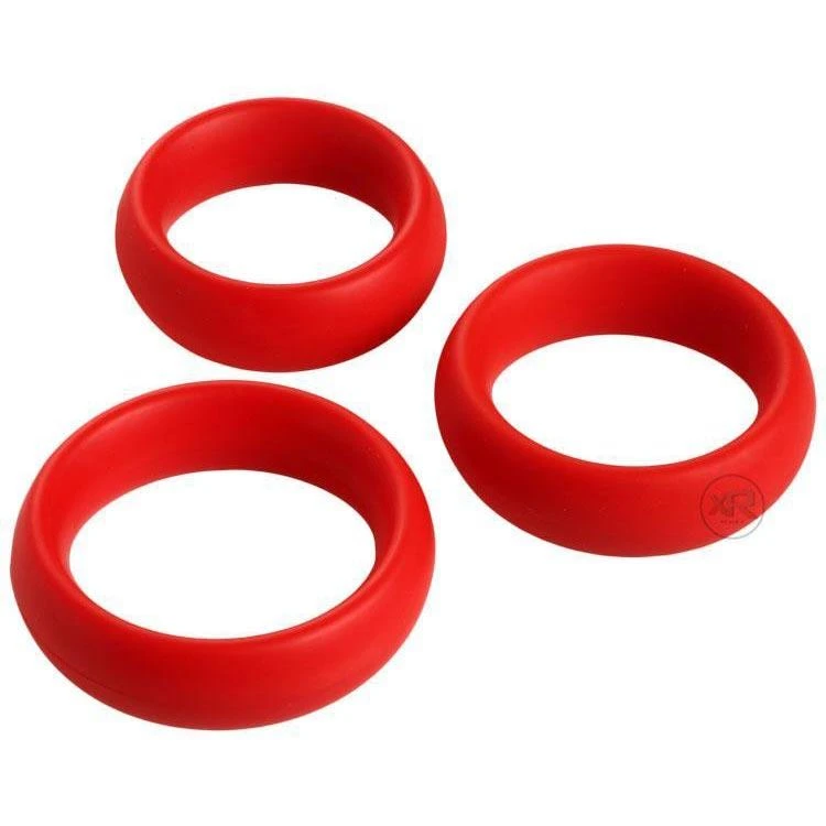 Fat Silicone Cock Ring 3-Pack 5 Fat Silicone Cock Ring 3-Pack - Image 5