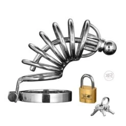 Master Series Asylum Urethral Chastity Cage 6 Master Series Asylum Urethral Chastity Cage -Boyz Shop ad147bcloseup