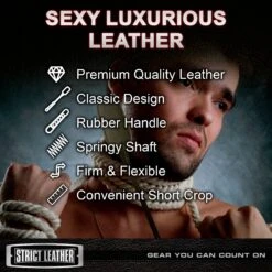 Strict Leather Short Riding Crop -Boyz Shop ad292 4