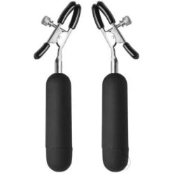 Master Series Dark Passion Vibrating Nipple Clamps
