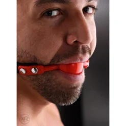 Master Series Hush Comfort Silicone Ball Gag 8 Master Series Hush Comfort Silicone Ball Gag -Boyz Shop ad685 model face close