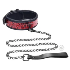 Master Series Crimson Tied Collar With Leash -Boyz Shop ae144ccloseup