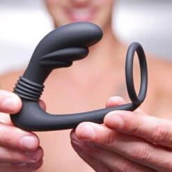 Master Series Cobra Silicone Prostate Massager And Cock Ring