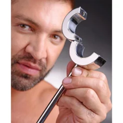 Master Series Locking Mounted CBT Scrotum Cuff With Bar 10 Master Series Locking Mounted CBT Scrotum Cuff With Bar -Boyz Shop ae465 model face open