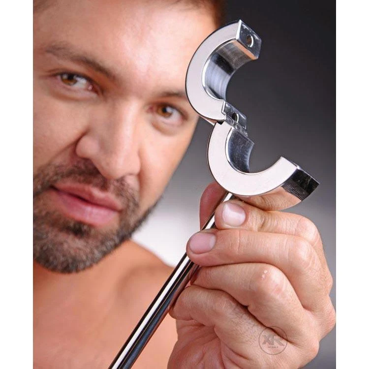 Master Series Locking Mounted CBT Scrotum Cuff With Bar 5 Master Series Locking Mounted CBT Scrotum Cuff With Bar - Image 5