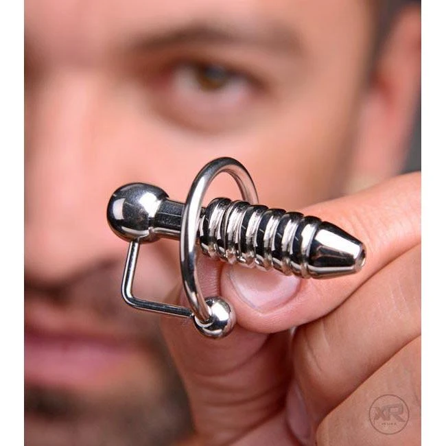 Master Series XL Ribbed Urethral Penis Plug With Hollow Core 2 Master Series XL Ribbed Urethral Penis Plug With Hollow Core - Image 2