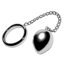 Master Series Stainless Steel Cock Ring And Anal Plug -Boyz Shop ae737 D closeup