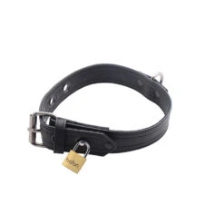 Black Premium Leather Collar And Cuffs -Boyz Shop ae797
