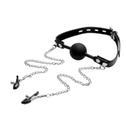 STRICT Silicone Ball Gag With Nipple Clamps -Boyz Shop ae976 a 750
