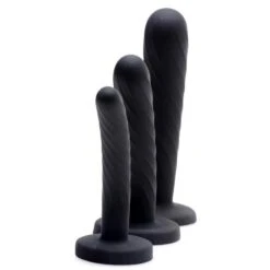 3 Piece Silicone Strap-On Set - Black 5 3 Piece Silicone Strap-On Set - Black -Boyz Shop af105 c 750