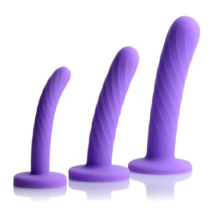 Tri-Play 3 Piece Silicone Dildo Set 1 Tri-Play 3 Piece Silicone Dildo Set