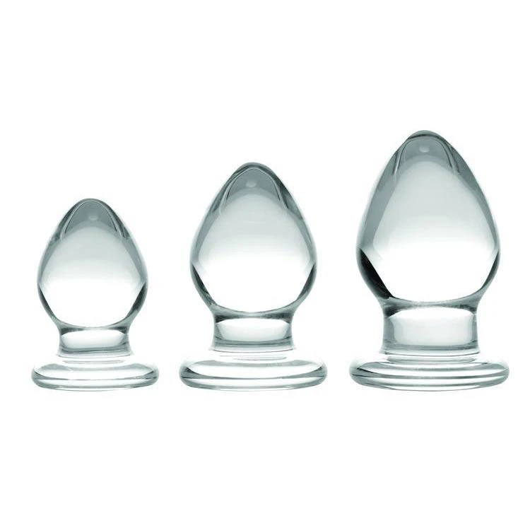 3 Piece Glass Anal Plug Kit 1 3 Piece Glass Anal Plug Kit