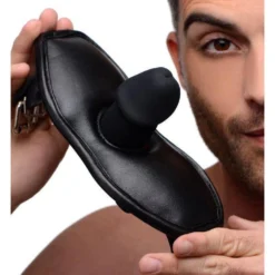 Leather Padded Silicone Penis Mouth Gag 9 Leather Padded Silicone Penis Mouth Gag -Boyz Shop af130 model out main