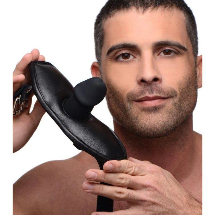 Leather Padded Silicone Penis Mouth Gag 2 Leather Padded Silicone Penis Mouth Gag - Image 2