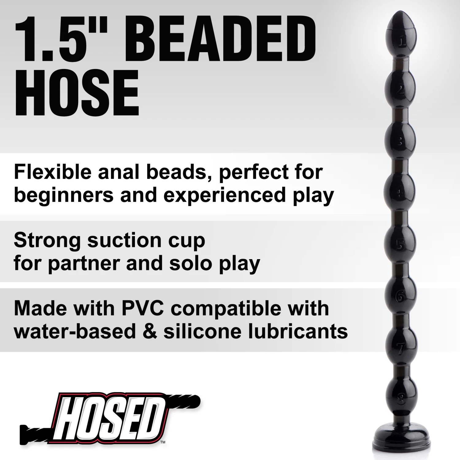 Hosed 19 Inch Beaded Anal Snake 2 Hosed 19 Inch Beaded Anal Snake - Image 2