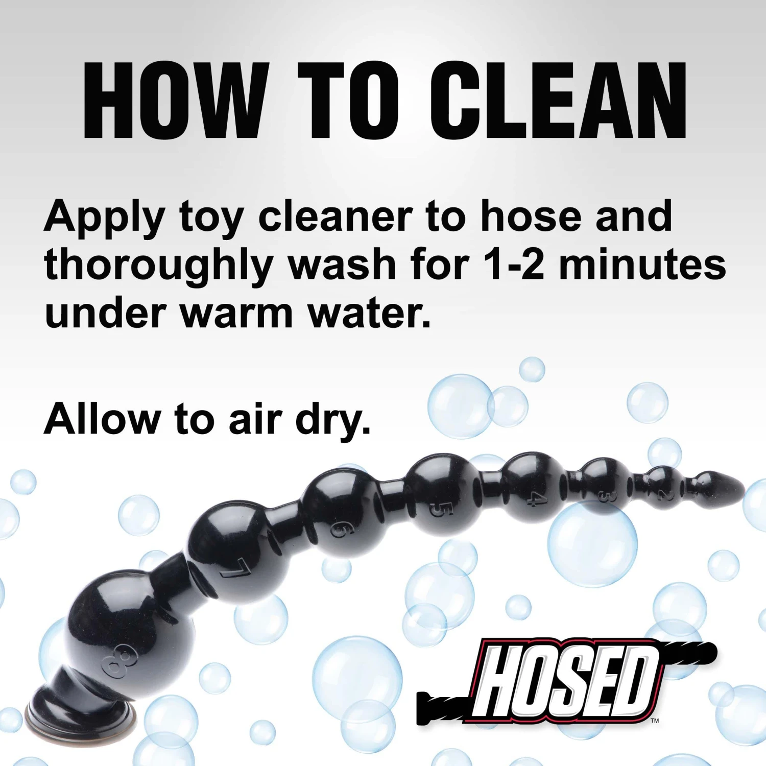 Hosed 19" Graduated Beaded Anal Snake 6 Hosed 19" Graduated Beaded Anal Snake - Image 6