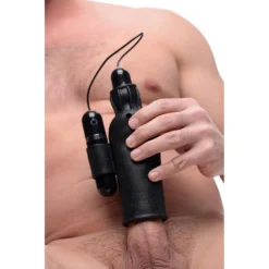 Lightning Stroke Silicone Stroker With Vibrating Bullet