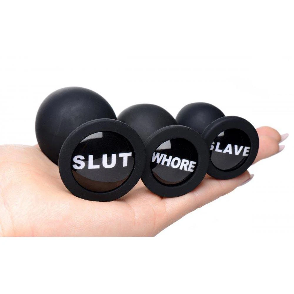 Master Series Dirty Words Anal Plug Set 3 Master Series Dirty Words Anal Plug Set - Image 3