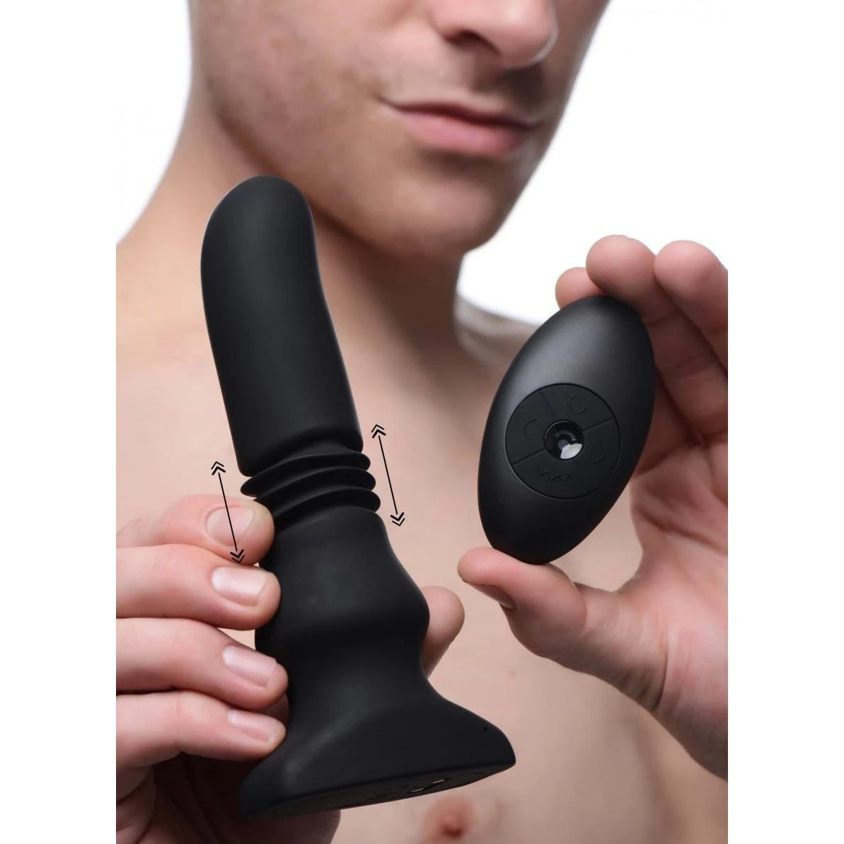Silicone Vibrating And Thrusting Plug With Remote Control 2 Silicone Vibrating And Thrusting Plug With Remote Control - Image 2