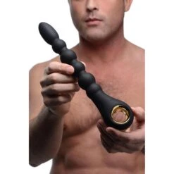 Master Series Dark Scepter 10X Vibrating Silicone Anal Beads